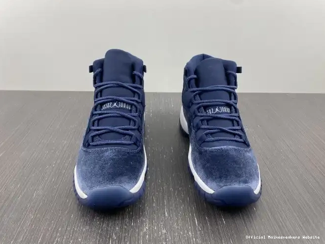 Official Maikesneakers Midnight Velvet WMNS Air Jordan 11 Navy AR0715-441 0602